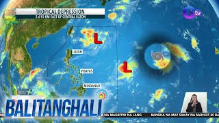 PAGASA  Tropical depression na ang LPA sa labas ng PAR  Weather update  Balitanghali [upl. by Bondon]