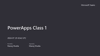 PowerApps Model Driven App Class 1 [upl. by Aniham]