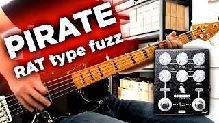 GROBERT EFFECTS  PIRATE  Demo  Jazz Bass with RAT type fuzz [upl. by Pega]