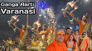 FULL GANGA AARTI VARANASI  BANARAS GHAT AARTI  Holy River Ganges Hindu Worship Ritual [upl. by Rodmur237]