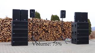 RCF TTS26A  RCF TT25A II  LOUD Speakers Soundcheck 25KW [upl. by Kessia]