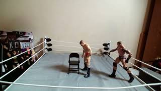 Randy Orton RKO to Gunther WWE figure stopmotion [upl. by Aynad]