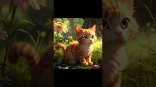 Petit Chat Roux ChansonPourEnfants shortyoutube VidéoMignonne ChatJouant [upl. by Amalee118]