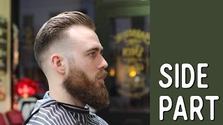 Side parting  Haircut tutorial [upl. by Durrace]