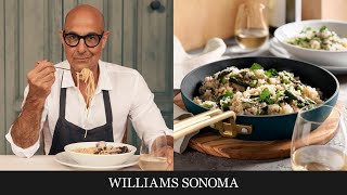 Stanley Tucci Makes Asparagus Risotto  Tucci™ by GreenPan™ Exclusively at Williams Sonoma [upl. by Drugge]