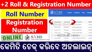 How To Know 2 Roll Number And Registration Number CHSE Odisha Check Online [upl. by Disharoon191]