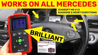 iCarsoft MB V10 Fixing Mercedes Check Engine ABS amp SRS Airbag Light WORKS ON ALL MERCEDES [upl. by Cameron]