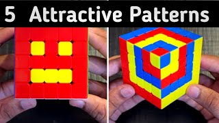 Making Top 5 Attractive Patterns Of 5x5 Rubiks Cube 🔥 [upl. by Dorcea]