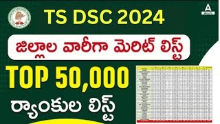 TS DSC Result 2024  Cut Off Marks Merit List [upl. by Gregorius]