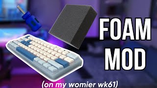 Foam Modding My Mechanical Keyboard WK61 bonus spacebar mod [upl. by Graybill]