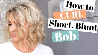 How To Curl Short Blunt BobFine hair  Chatty amp Detailed Tutorial [upl. by Cooper]