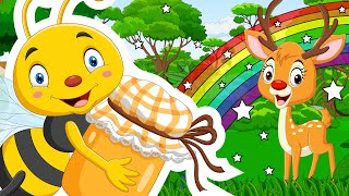 Honey Bees  Baby Deer  Nursery Rhymes amp Kids Songs  Baby Songs [upl. by Ryhpez57]