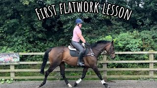 First lesson  P has her first flatwork lesson [upl. by Litch632]