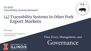 Traceability Systems in Other Pork Export Markets  Part 4 [upl. by Edrei]