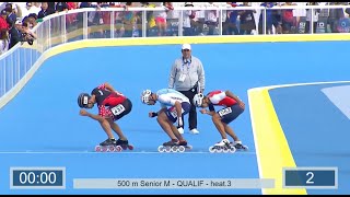 Inline Speed Skating  500m Senior Men Qualification Race  World Skate Games 2024 [upl. by Batish]