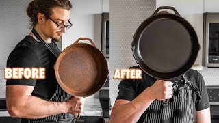 The Easy Guide On Seasoning and Restoring Cast Iron [upl. by Livingston]