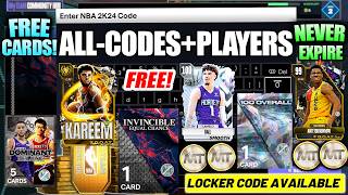 Everything FREE in 2K 4 Active Locker Codes and Best Guaranteed Free Players in NBA 2K24 MyTeam [upl. by Enelad]