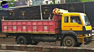 BANGLA TRUCKS 35  Tata 1613 open truck of NGS Cement Company  Truck Spotting  Truck Sound [upl. by Leugimesoj13]