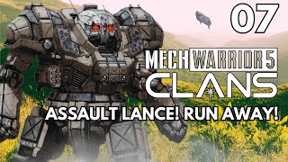 ASSAULT LANCE RUN AWAY  Mechwarrior 5 Clans 7 Story Mode PC Gameplay [upl. by Nnair]