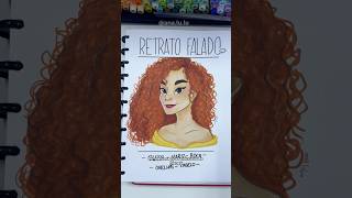 BORA FAZER  1 RETRATO FALADO Versão princesas da Disney 👑 desenho pintura princesas disney [upl. by Odirfliw]