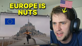 What are the 10 BEST countries in Europe  American reaction [upl. by Nauqahs]