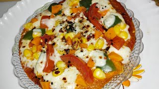 Roti pizza recipe without oven trending foodchannel viral vegpizza easypizzaRangeenrecipes [upl. by Sulrac]