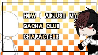 How I adjust my characters in gacha clubtutorial [upl. by Pik]