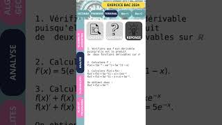 Equations Différentielles  Exo Bac Géné 2024 Maths Exercice 112 [upl. by Elberfeld]