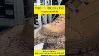 Safety shoe quality testing3115Lsteeltoeshoes sneakers safetyfootwear [upl. by Ttenna]