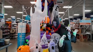 At Home 2023 Halloween Airblown Inflatables Display Decorations Walkthrough Tour [upl. by Gavrielle]