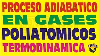 PROCESO ADIABÁTICO EN GASES POLIATOMICOS TERMODINÁMICA EJERCICIO RESUELTO [upl. by Domini332]