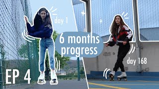 Roller Skating 6 Months Progress Vlog  Tips and Tricks for Beginner roller skater [upl. by Malo446]