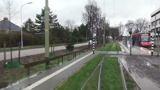 HTM RandstadRail 19 Delft Noord  Leidschendam Leidsenhage  regen  Alstom RegioCitadis 4020 [upl. by Meng58]