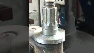 Rotavator Stub Axle Manufacture By Using Old Rigid Iron Sheet ｜ Amazing Process Making Stub Axle 4 [upl. by Nesnej90]