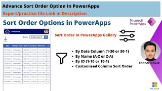 Gallery Sort Order in PowerApps  Advance Sort Order Microsoft PowerApps [upl. by Otrebile]