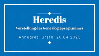 Heredis eine Genealogieprogramm [upl. by Airat]