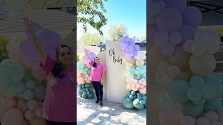 Decoración de globos para Baby shower 💜 Baby shower decoration [upl. by Ahsemed]