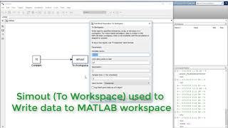 How to use MATLAB Simulink simoutto workspace and siminfrom workspace blocks [upl. by Eadwine]