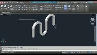 How to Sweep a section along a path in AutoCAD 3D [upl. by Coke]