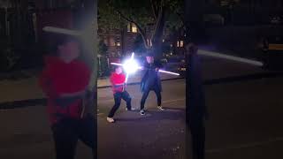 Doublebladed vs single blade lightsaber duel starwars lightsaber jedi sith [upl. by Rowell]