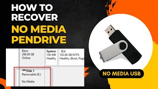 खराब  नो मीडिया  Pendrive को ठीक करे खुद से 100 वर्किंग   how to recover no media pen drive [upl. by Lightfoot]