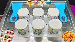 ASMR  Yogurt Ice Cream Roll  How to make satisfying Ice Cream Roll [upl. by Allmon]