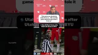 Utah was called for holding on 4th amp 10 to extend BYU’s eventual gamewinning drive 😬 shorts [upl. by Eirrej]