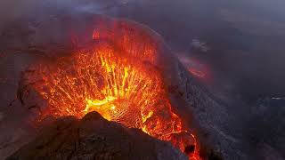 Iceland Volcano Eruption Lava Flows From Volcano [upl. by Sukul]