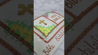 Bible cake christiancakecommunioncakebookcakebirthdaycake cakedesignbaptismcake creamcake [upl. by Lewan560]