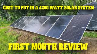 Solar Panel Update One Month review diy solarsystem eg4 [upl. by Pyotr]