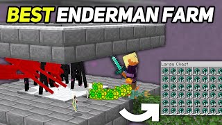 BEST ENDERMAN XP FARM in Minecraft Bedrock 121 [upl. by Blakelee]