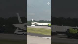 Plane loses tail after aircraft collide on taxiway at Atlanta airport [upl. by Niknar]