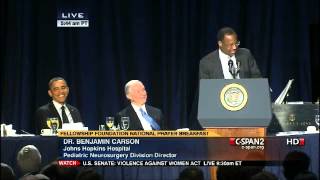 Dr Benjamin Carsons Amazing Speech at the National Prayer Breakfast with Obama Present [upl. by Bear]