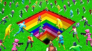 16 Players vs Giant Rainbow Dropper  Simon Says Challenge [upl. by Aisak]